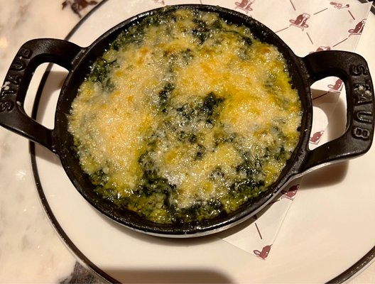 Blue cheese creamed spinach