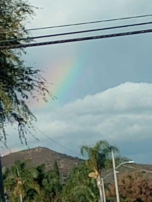 A rainbow I took earlier while I waited for my driver.