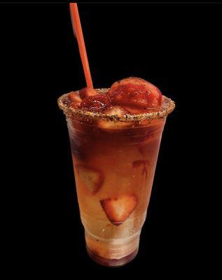 Strawberry Lemonade Float
Includes our Strawberry Italian Ice and fresh Strawberries
(Also Available In Mango and Cucumber)