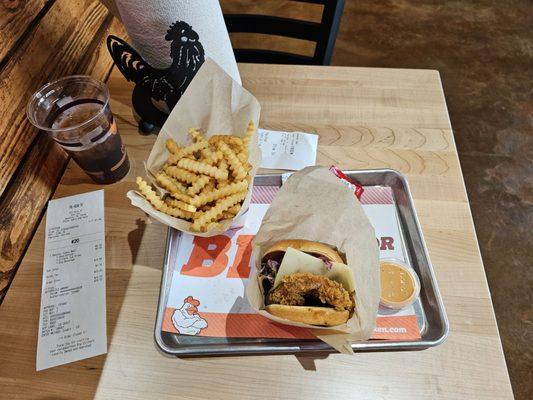 Shaq Attack and crinkle fries.