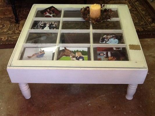 Coffee table made from old window