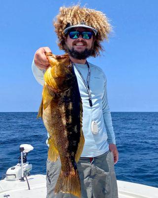 Captain with a big Calico Bass