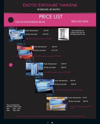 Price list