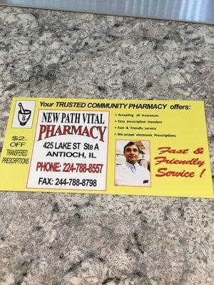 Flyer for the pharmacy