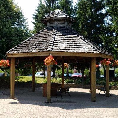 gazebo in the center of the park