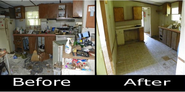 Kitchen before and after