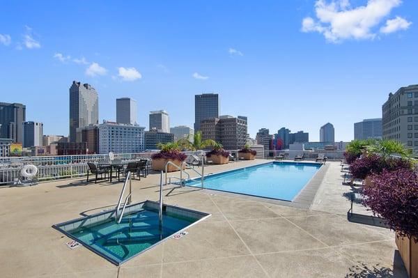 Saltwater pool and spa