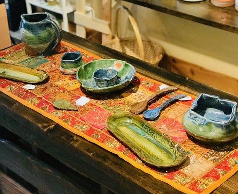 Locally handcrafted ceramics by Coco Foy , our favorite community artisan!