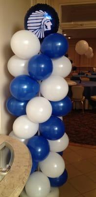 Custom Caldwell Chief Mylar Balloon and Latex Column