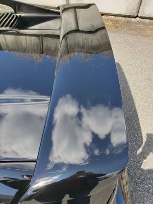 Had the rear spoiler of my 88 Pontiac Fiero GT resprayed.