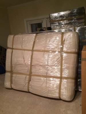 Mattress is wrapped better than it was when we bought it lol