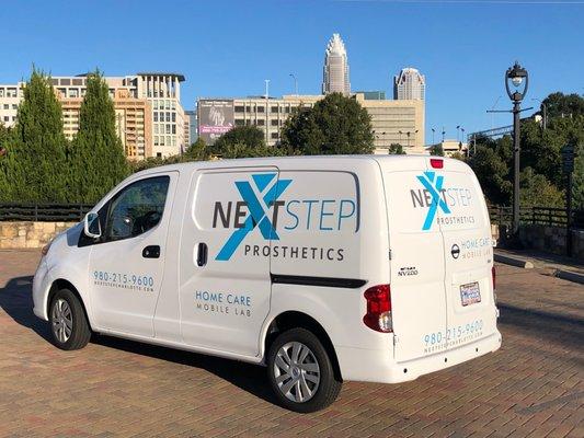 Are you unable to visit our Charlotte office? Check out our Home Care Mobile Lab designed to provide all of our Prosthetic services right to