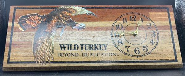 Wild Turkey antique clock