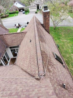 Roof cleaning and high work is our specialty