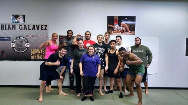 Just finished Wrestling class.  Wrestling is for guys and girls!! This is one of the best workouts you can do!!