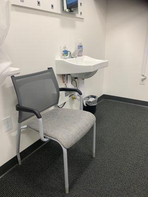 Inside exam room