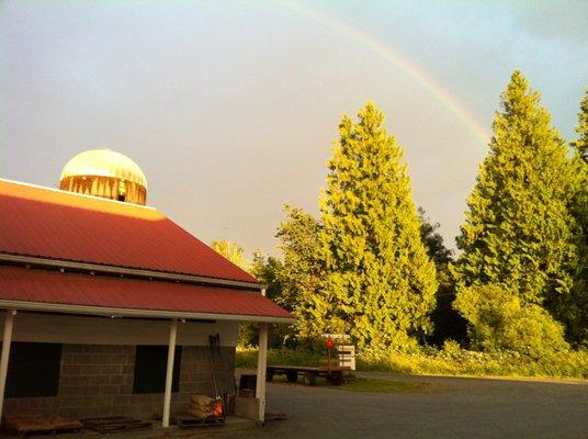 Rainbow over the barn