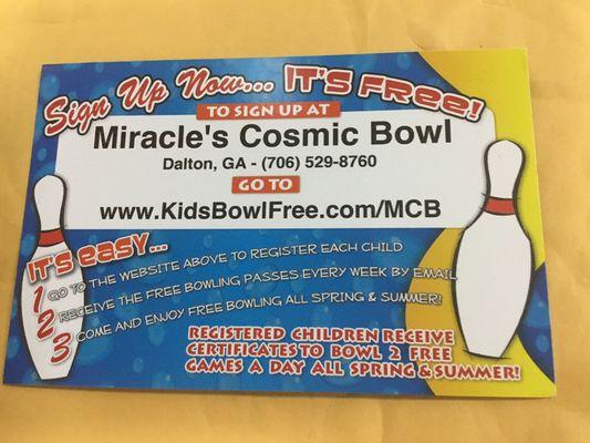 Haven't heard of Kids Bowl Free? Go check it out!