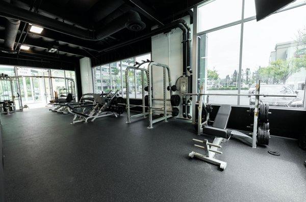 Full-size weight room used for classes and individual use.