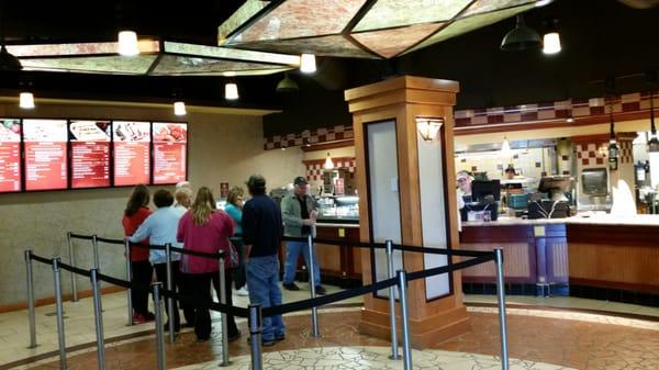 The line moves quickly to place your order.