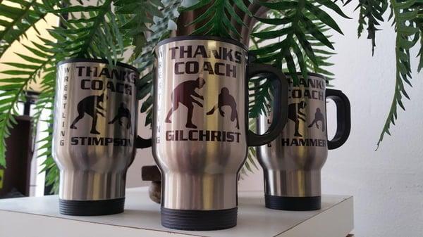 Sublimated Mugs 
 Stainless Steel inside and out! 
 Great Gift Ideas!