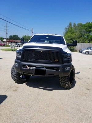 Contagious Customs Parking Lot   2018 Power Wagon BDS Lift Kit 22x12" Havoc Wheels 37x13.50 MT tires