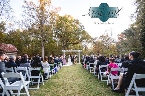 Ceremony space, facing the grounds.