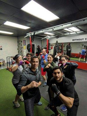 Adult kickboxing class