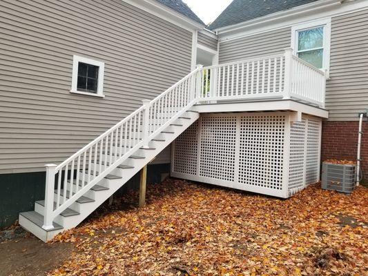 New deck and stairs.