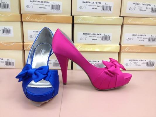 Bridesmaids shoes at David's... Not dyeable!