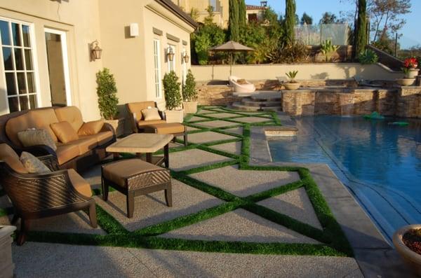 Synthetic grass makes a perfect addition for any backyard landscape!