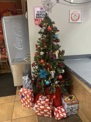 Christmas tree at Jack in the box.