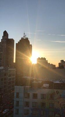 Sunset from their rooftop ( open mic event )