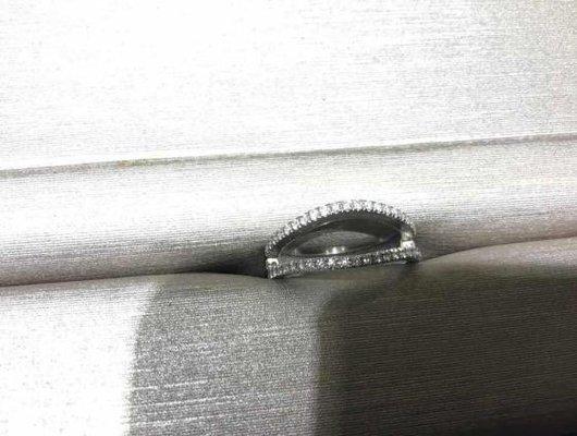 This is the engagement ring when the entire middle section of the ring broke off.