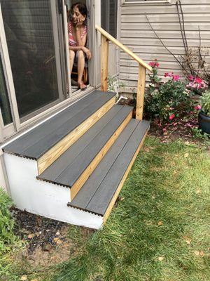 Porch steps rebuild