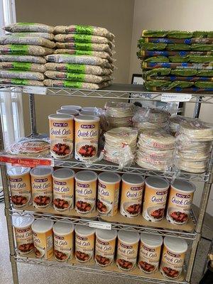 You can choose between whole wheat tortillas, corn tortillas, pasta, quick oats, brown rice or whole wheat bread.