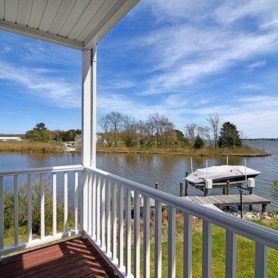 One of the many beautiful waterfront views from this home in nearby Ocean City, MD.