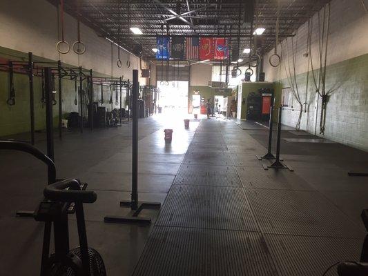 Huge space loads of bars, weights, and racks