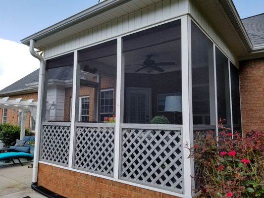 New screen installed on porch