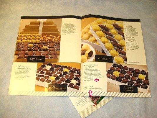 Fannie May catalog from 2003 showing "Assorted Creams" for $16.95 per pound- today, $29.95/lb !!!