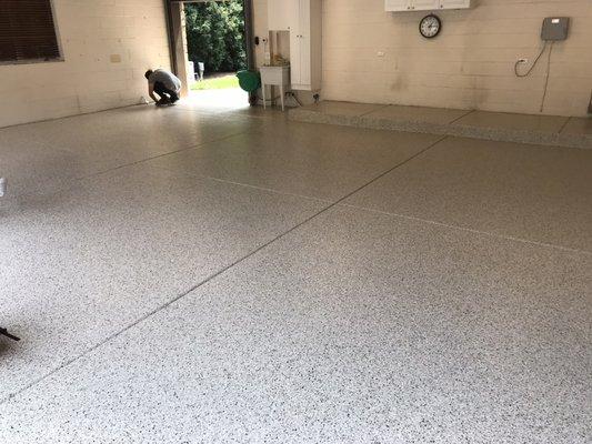 Call to have your flake floor installed today!