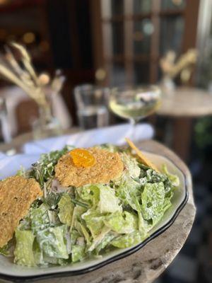 Caesar salad and a dirty martini!