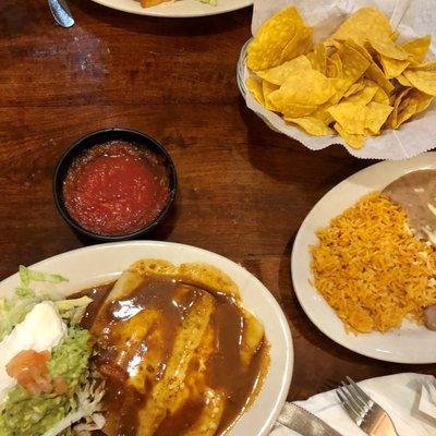 Complimentary chips and salsa with most full meal purchases