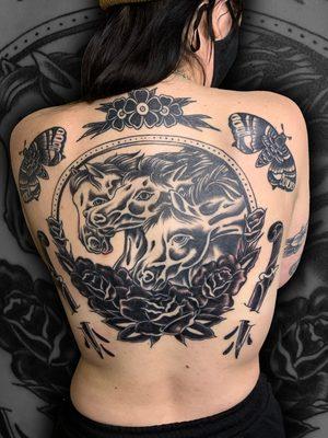 Pharaohs horses back-piece