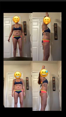 Client transformation of about 1 month of consistency