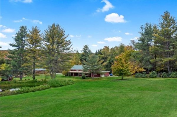 View from 3 hole golf course of main house.