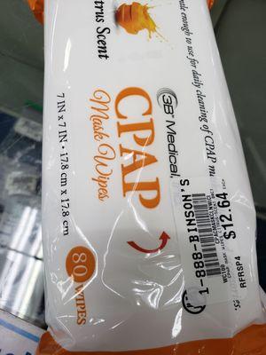 CPAP wipes.