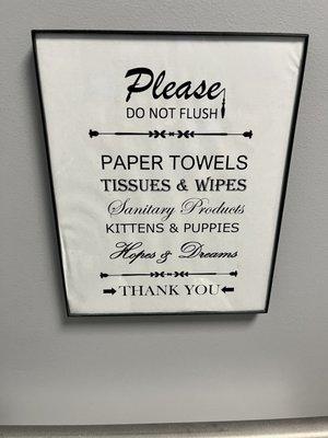 Never flush these things.