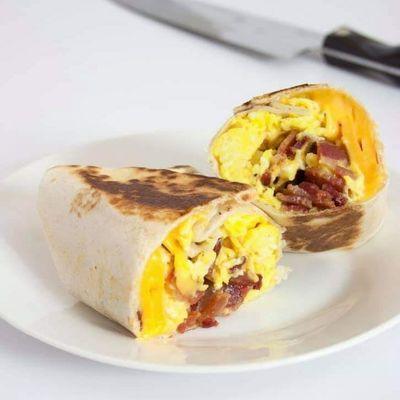 Try our Breakfast Burrito made with fresh eggs