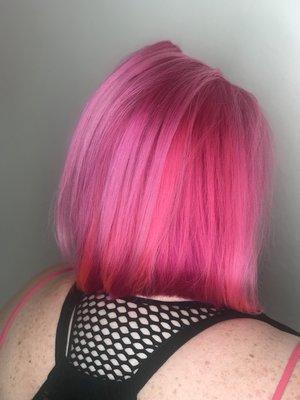 Stylist specializing in vivid hair color.